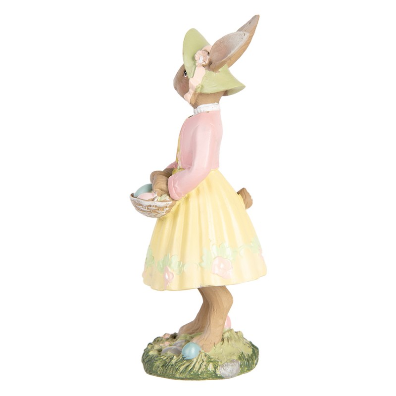Clayre & Eef Dekorationsfigur Kaninchen 12 cm Beige Kunststoff