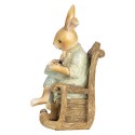 Clayre & Eef Decorative Figurine Rabbits 12x11x17 cm Beige Plastic