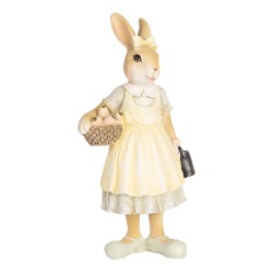 Clayre & Eef Decorative Figurine Rabbit 8x5x15 cm Beige Plastic