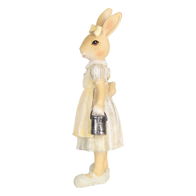 Clayre & Eef Decorative Figurine Rabbit 8x5x15 cm Beige Plastic
