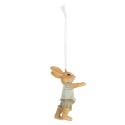 Clayre & Eef Easter Pendant Rabbit 5x4x8 cm Beige Plastic