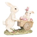 Clayre & Eef Figurine décorative Lapins 14x7x12 cm Beige Plastique