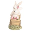 Clayre & Eef Figurine décorative Lapins 14x7x12 cm Beige Plastique