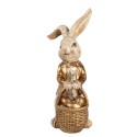 Clayre & Eef Statuetta decorativa Coniglio 51 cm Beige Color oro Plastica