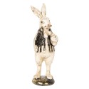 Clayre & Eef Statuetta decorativa Coniglio 25 cm Beige Plastica