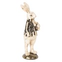 Clayre & Eef Statuetta decorativa Coniglio 25 cm Beige Plastica