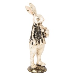 Clayre & Eef Dekorationsfigur Kaninchen 25 cm Beige Kunststoff