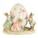 Clayre & Eef Figurine décorative Lapins 22x17x18 cm Beige Plastique