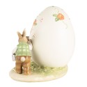 Clayre & Eef Figurine décorative Lapins 22x17x18 cm Beige Plastique