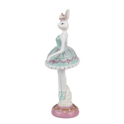 Clayre & Eef Decoratie Beeld Konijn 23 cm Wit Kunststof