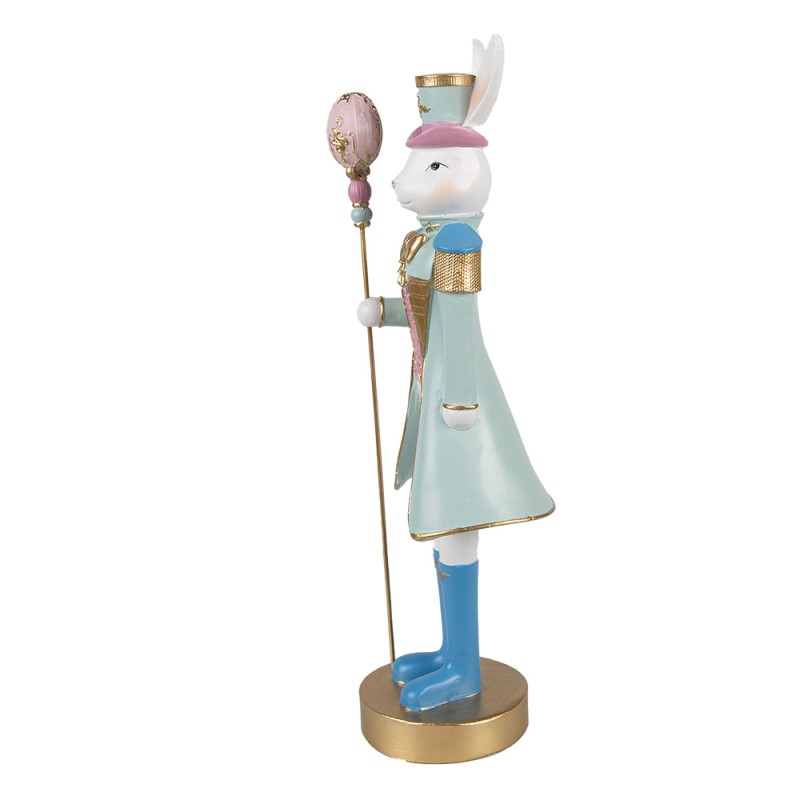 Clayre & Eef Dekorationsfigur Kaninchen 10x9x31 cm Weiß Kunststoff