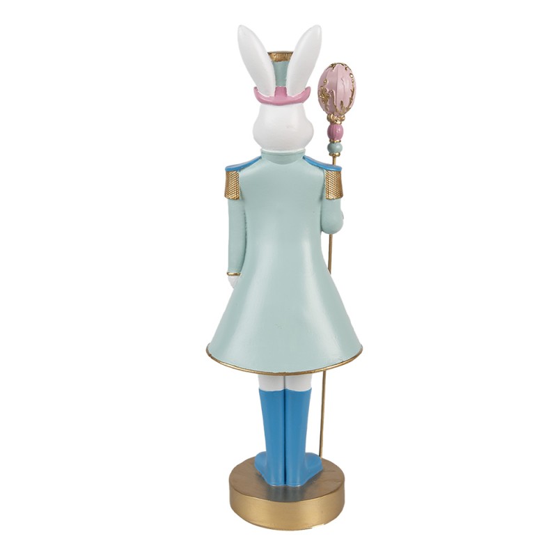 Clayre & Eef Dekorationsfigur Kaninchen 10x9x31 cm Weiß Kunststoff