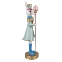 Clayre & Eef Dekorationsfigur Kaninchen 10x9x31 cm Weiß Kunststoff