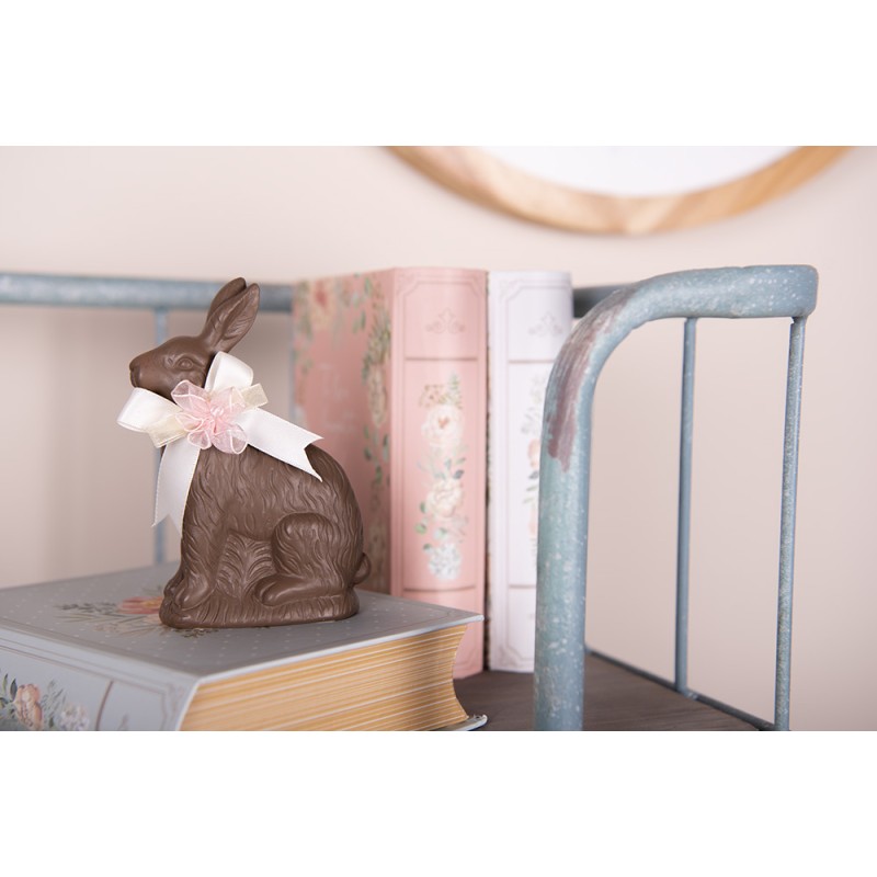 Clayre & Eef Decorative Figurine Rabbit 13 cm Brown Plastic