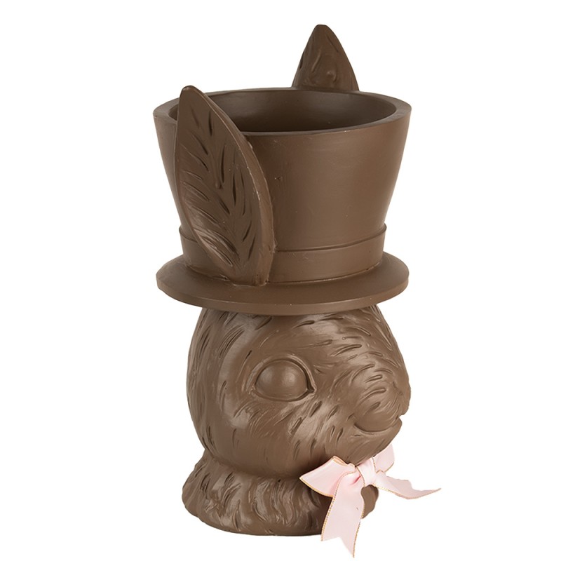 Clayre & Eef Decorative Figurine Rabbit 21x15x26 cm Brown Plastic