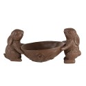 Clayre & Eef Figurine décorative Lapins 34x15x15 cm Marron Plastique