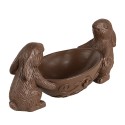 Clayre & Eef Figurine décorative Lapins 34x15x15 cm Marron Plastique