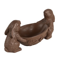 Clayre & Eef Decorative Figurine Rabbits 34x15x15 cm Brown Plastic