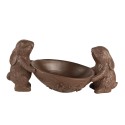 Clayre & Eef Figurine décorative Lapins 34x15x15 cm Marron Plastique