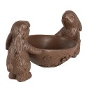 Clayre & Eef Figurine décorative Lapins 34x15x15 cm Marron Plastique