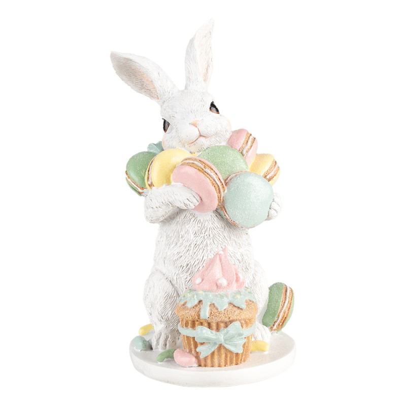 Clayre & Eef Image de décoration 25 cm Blanc Plastique Macarons