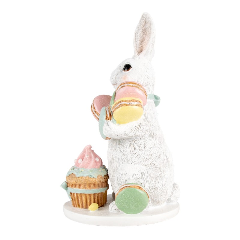 Clayre & Eef Image de décoration 25 cm Blanc Plastique Macarons