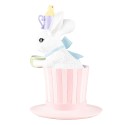 Clayre & Eef Decorative Figurine Rabbit Ø 18x26 cm White Plastic