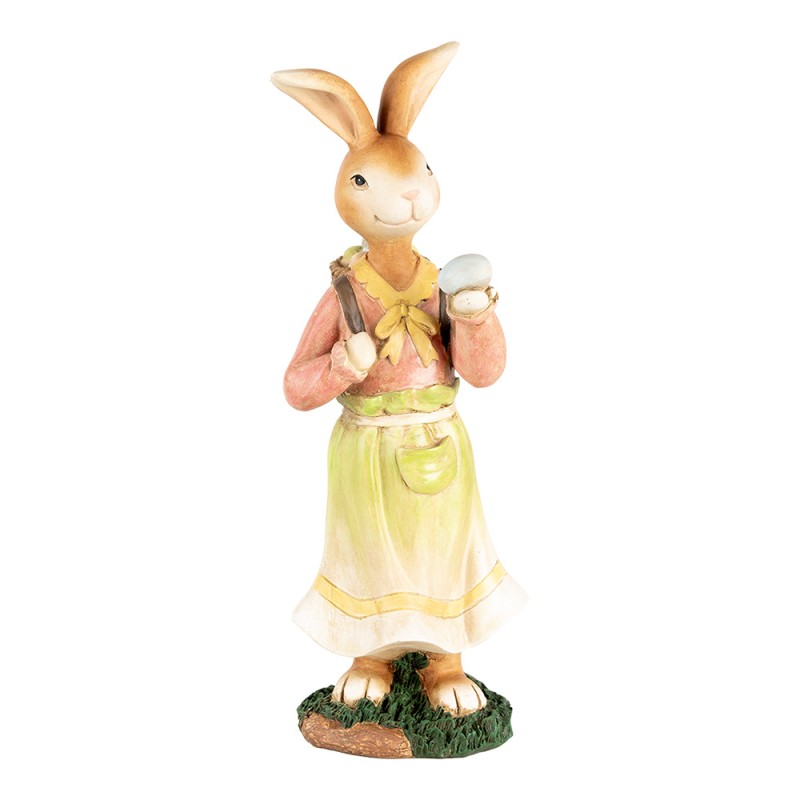 Clayre & Eef Statuetta decorativa Coniglio 33 cm Marrone Plastica