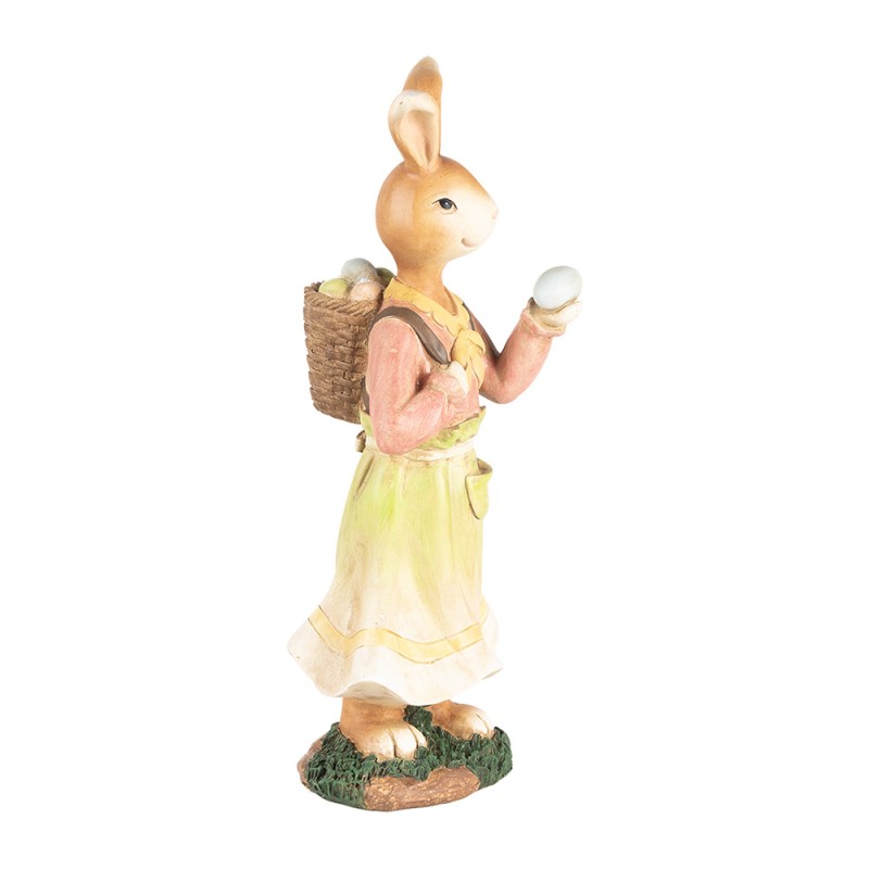 Clayre & Eef Statuetta decorativa Coniglio 33 cm Marrone Plastica