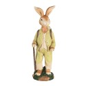 Clayre & Eef Statuetta decorativa Coniglio e pulcino 32 cm Marrone Verde  Plastica