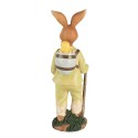 Clayre & Eef Statuetta decorativa Coniglio e pulcino 32 cm Marrone Verde  Plastica