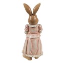 Clayre & Eef Statuetta decorativa Coniglio 26 cm Marrone Rosa Plastica