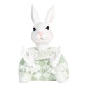 Clayre & Eef Decorative Figurine Rabbit 16 cm White Green Plastic