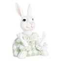 Clayre & Eef Decorative Figurine Rabbit 16 cm White Green Plastic