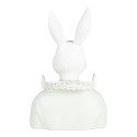 Clayre & Eef Decorative Figurine Rabbit 16 cm White Green Plastic