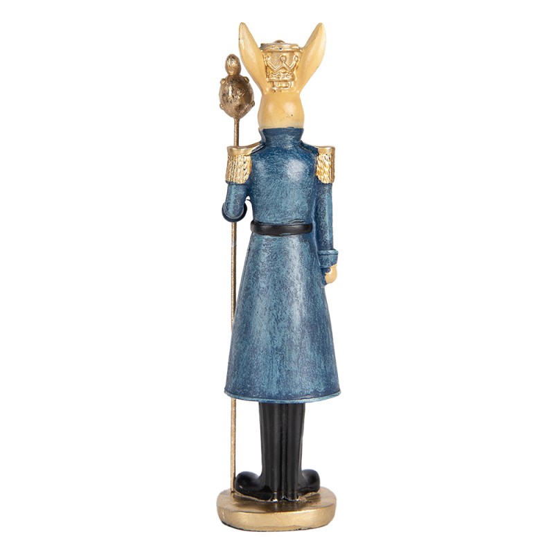 Clayre & Eef Statuetta decorativa Coniglio 18 cm Beige Blu  Plastica