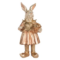 Clayre & Eef Figurine décorative Lapin 35 cm Beige Rose Plastique