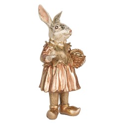 Clayre & Eef Figurine décorative Lapin 35 cm Beige Rose Plastique