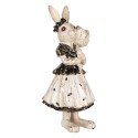 Clayre & Eef Figurine décorative Lapin 30 cm Beige Noir Plastique