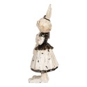 Clayre & Eef Figurine décorative Lapin 30 cm Beige Noir Plastique
