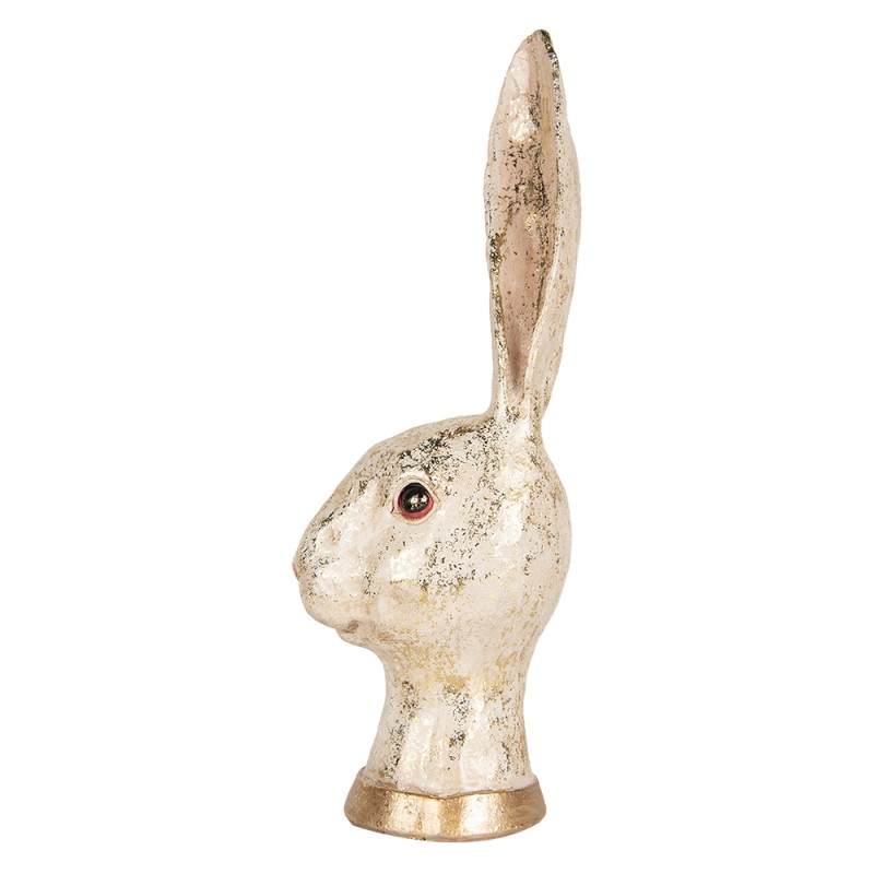 Clayre & Eef Figurine décorative Lapin 14x15x37 cm Beige Plastique