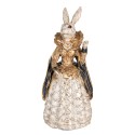 Clayre & Eef Statuetta decorativa Coniglio 11x10x24 cm Beige Plastica