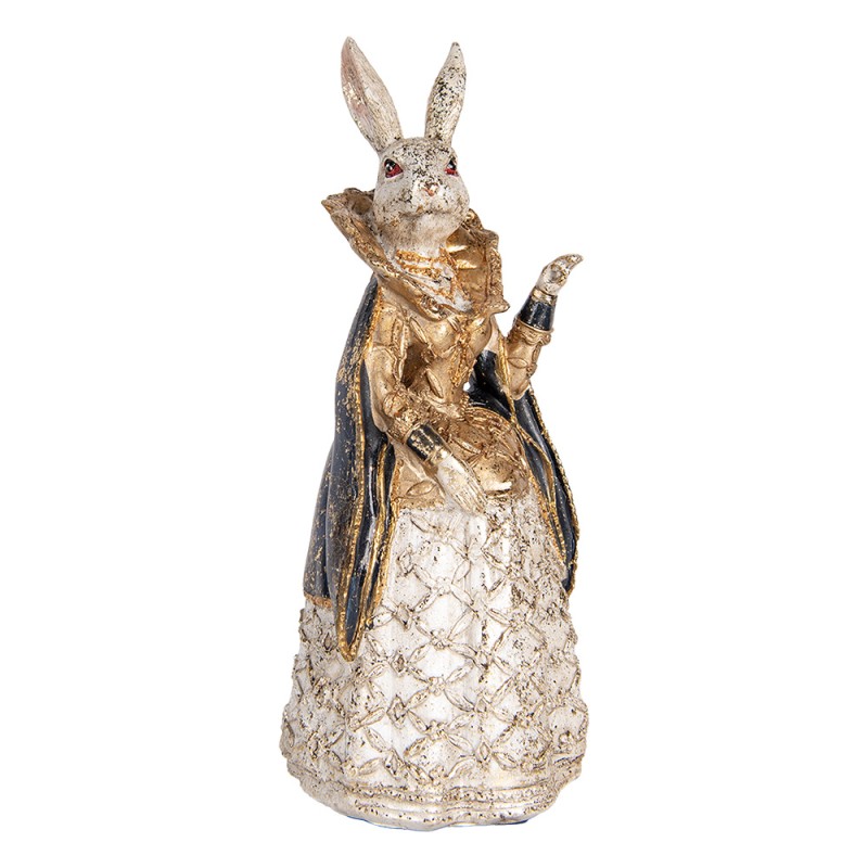 Clayre & Eef Statuetta decorativa Coniglio 11x10x24 cm Beige Plastica