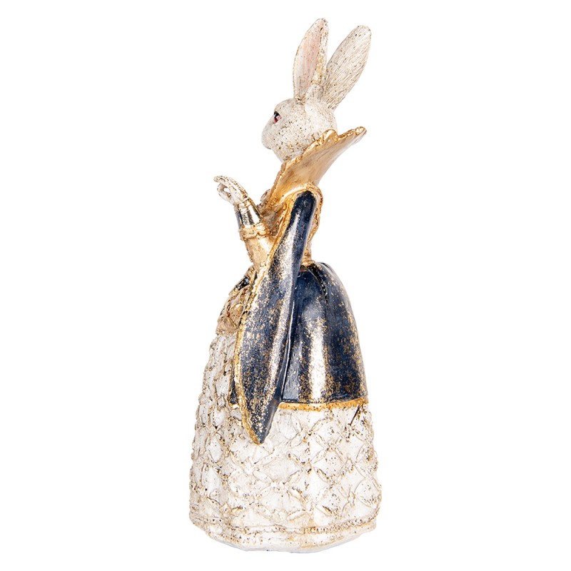 Clayre & Eef Statuetta decorativa Coniglio 11x10x24 cm Beige Plastica