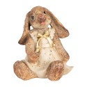 Clayre & Eef Figurine décorative Lapin 16x14x18 cm Marron Beige Plastique