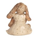 Clayre & Eef Figurine décorative Lapin 16x14x18 cm Marron Beige Plastique