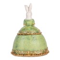 Clayre & Eef Scatola dei gioielli Coniglio 18x15x24 cm Beige Verde Plastica