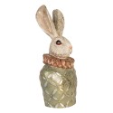 Clayre & Eef Figurine décorative Lapin 19x14x40 cm Beige Vert Plastique