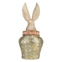 Clayre & Eef Figurine décorative Lapin 19x14x40 cm Beige Vert Plastique