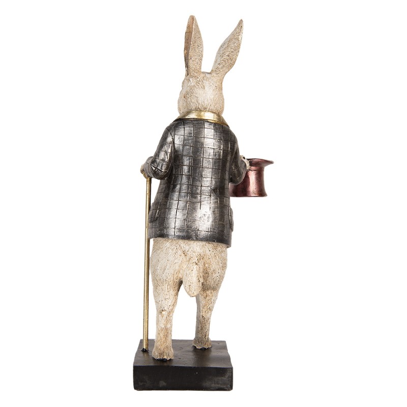 Clayre & Eef Decorative Figurine Rabbit 33 cm Beige Grey Plastic